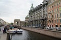 Saint Petersburg, Russia - August 20, 2022: Monumental House of the Singer Company on Nevsky Prospect