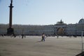 Saint Petersburg, Russia - August 20, 2022: Palace square aerial view in St. Petersburg Royalty Free Stock Photo