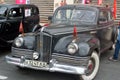 Saint Petersburg, Russia - August 25, 2018: Parade of old cars to the 40th anniversary of the newspaper Arguments and facts . Sovi Royalty Free Stock Photo