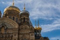 Temple of Assumption. Located in Vasiliesvky Island. Saint Petersburg, Russia. Royalty Free Stock Photo