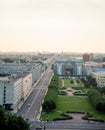 Saint-Petersburg, Russia, 21 August 2020: Top view to Shpalernaya street. Royalty Free Stock Photo