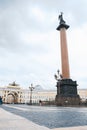 Saint-Petersburg, Russia, 31 August 2020: View of the Alexander Column.