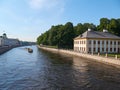 Fontanka River and Summer Palace of Peter the Great in Saint Petersburg, Russia Royalty Free Stock Photo