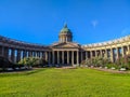 View of Kazansky cathedral in sunny morning