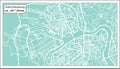 Saint Petersburg Russia City Map in Retro Style. Outline Map.