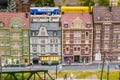 Saint Petersburg, Russia - December 9, 2019: Miniature colorful building model objects on the exhibition of Grand maket