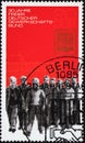 Saint Petersburg, Russia - December 19, 2019: Postage stamp issued in the German Democratic Republic with the image of
