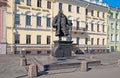 Saint-Petersburg. Russia. Domenico Trezzini Statue Royalty Free Stock Photo