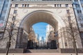 Saint Petersburg, Russia: the entrance arch of Residential `New History`