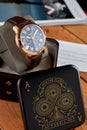 Saint-Petersburg / Russia - February, 2020: Fossil Grant Chronograph wrist watch