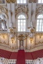 Amazing staircase of the Hermitage Russian state museum in Saint Petersburg, Russia