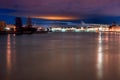 Saint-Petersburg, Russia illuminated night view Royalty Free Stock Photo