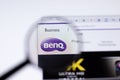 Saint Petersburg Russia - 28 January 2021: Benq website page with logo close-up Illustrative Editorial