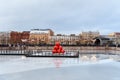 Christmas and New Year decoration in New Holland park. Saint Petersburg. Russia