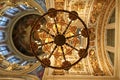Luminous chandelier in St. Isaac`s Cathedral