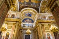 Interior of Saint Isaac`s Cathedral or Isaakievskiy Sobor in Saint Petersburg. Russia Royalty Free Stock Photo
