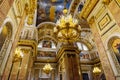 Interior of Saint Isaac`s Cathedral or Isaakievskiy Sobor in Saint Petersburg. Russia Royalty Free Stock Photo