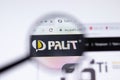 Saint Petersburg Russia - 28 January 2021: Palit website page with logo close-up Illustrative Editorial