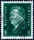 Saint Petersburg, Russia - January 26, 2020: Stamp issued in the Germany with a portrait of Friedrich Ebert, 1871-1925, 1st