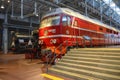 TEP80-0002 is the experimental Soviet diesel locomotive Royalty Free Stock Photo