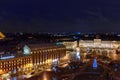 View of St. Isaac`s square from the colonnade of St. Isaac`s Cathedral. Saint Petersburg. Russia Royalty Free Stock Photo