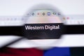 Saint Petersburg Russia - 28 January 2021: Western Digital website page with logo close-up Illustrative Editorial
