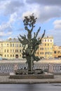 Saint-Petersburg, Russia - July 1, 2015: Summer view of the Alfred Nobel Monument in Saint-Petersburg, Russia.