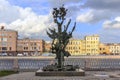 Saint-Petersburg, Russia - July 1, 2015: The Alfred Nobel Monument in Saint-Petersburg, Russia.