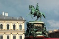 Bronze monument of Tsar Nicholas I in Saint Petersburg, Russia