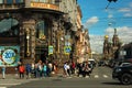 Busy crossroad in Saint Petersburg, Russia Royalty Free Stock Photo
