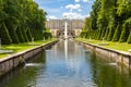 Saint Petersburg, Russia - July 2022: Grand Cascade of Peterhof Palace, Samson fountain and Fountain alley Royalty Free Stock Photo