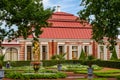 Saint Petersburg, Russia - July 2022: Monplaisir palace in Lower park of Peterhof Royalty Free Stock Photo