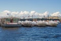 Motor ships `Meteor` route St. Petersburg - Peterhof at the pier