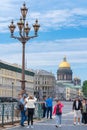 SAINT PETERSBURG, RUSSIA - JULY 13, 2023. Palace Square with the Pillar of Alexandria Royalty Free Stock Photo