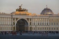 Summer evening on Palace Square. Saint Petersburg Royalty Free Stock Photo