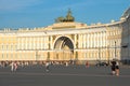 Triumphal Arch of the General Staff Building. Saint Petersburg Royalty Free Stock Photo