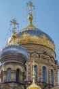 Temple of Assumption. Located at Vasiliesvky Island in Saint Petersburg, Russia Royalty Free Stock Photo