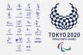 Vector set pictograms summer paralympic games.