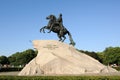 Saint Petersburg, Russia - June 25, 2016: Bronze Horseman Statue to Peter the Great Royalty Free Stock Photo