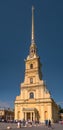 Saint Petersburg, Russia - June 17, 2017: The Cathedral of Peter and Paul in the Peter and Paul fortress. Tourists Royalty Free Stock Photo