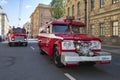 Firefighter retro cars Mercedes-Benz L1113 and Fargo D500