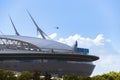 Saint Petersburg, Russia: June 10, 2021: GazPRom Arena stadium is decorated before the start of the European