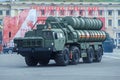 Launcher of the S-400 Triumph anti-aircraft missile system close-up