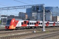 Modern electric train ES2G-007 `Lastochka`