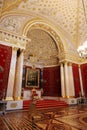 Saint Petersburg, Russia - June 14, 2016: Small Throne Room of the Winter Palace, Interior of the State Hermitage, a museum of art