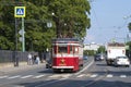 Tourist retro tram of the LM-33 (replica)