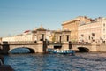 SAINT - PETERSBURG, RUSSIA: Lomonosov Bridge across the Fontanka Riverin St. Petersburg, Russia