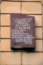Commemorative plaque dedicated to Nikolay Soloviev Royalty Free Stock Photo