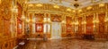 Saint-Petersburg, Russia - March 25 2021: Interior Amber Room, Catherine palace. The former imperial palace. Building is Royalty Free Stock Photo