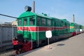 SAINT PETERSBURG, RUSSIA - MARCH 30, 2016: Old Hungarian shunting diesel locomotive VME1 in the Museum of railway transport